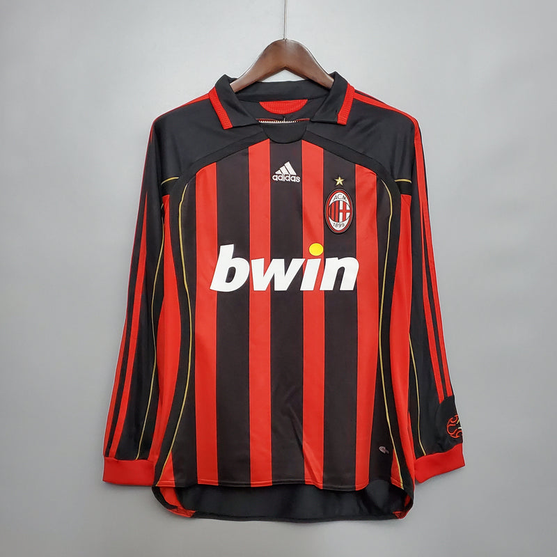 CAMISA RETRÔ DO MILAN - MANGA LONGA - 06/07