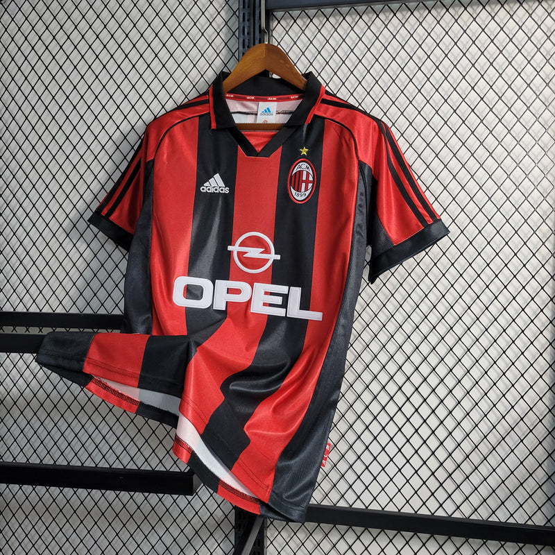 AC Milan Home Shirt 1998/1999 Retro Red/Black Men's