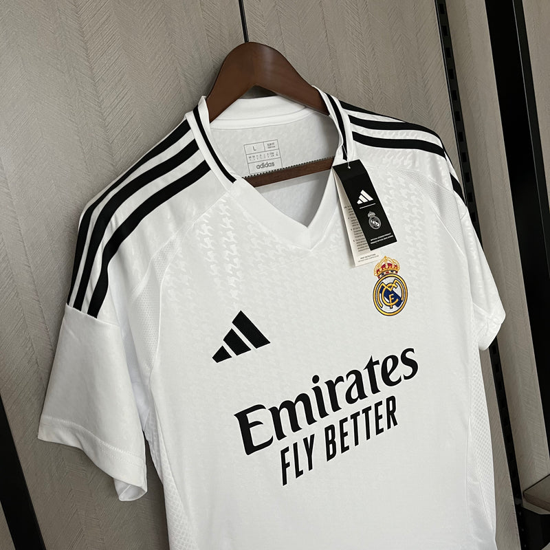 Camisa Adidas Real Madrid I 24/25 Masculina - Branco/Preto