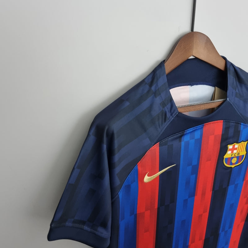 Barcelona Home 22/23 Red and Blue Men's Shirt