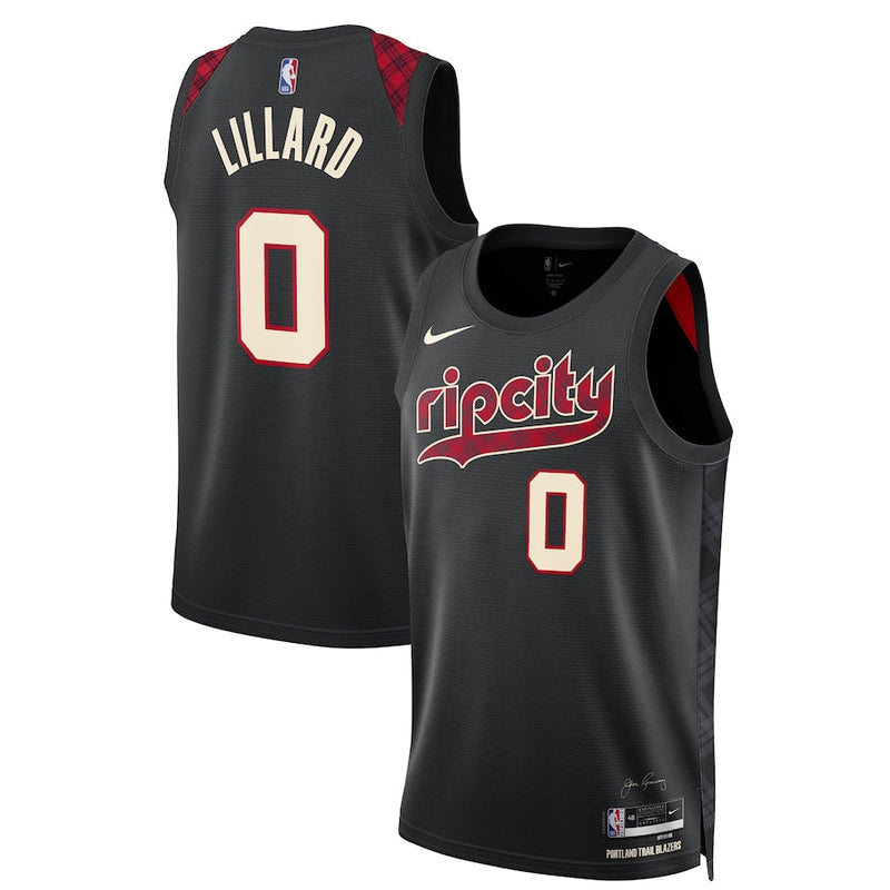 Regata Portland Trailblazers Swingman City Edition 23/24 Preta Masculina