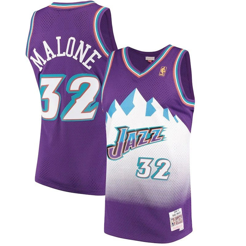 Regata Utah Jazz Mitchell & Ness Hardwood Classics 96/97 Roxa Masculina