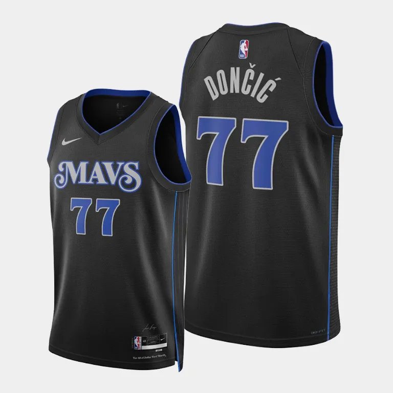 Regata Dallas Mavericks Swingman City Edition 23/24 Preta Masculina