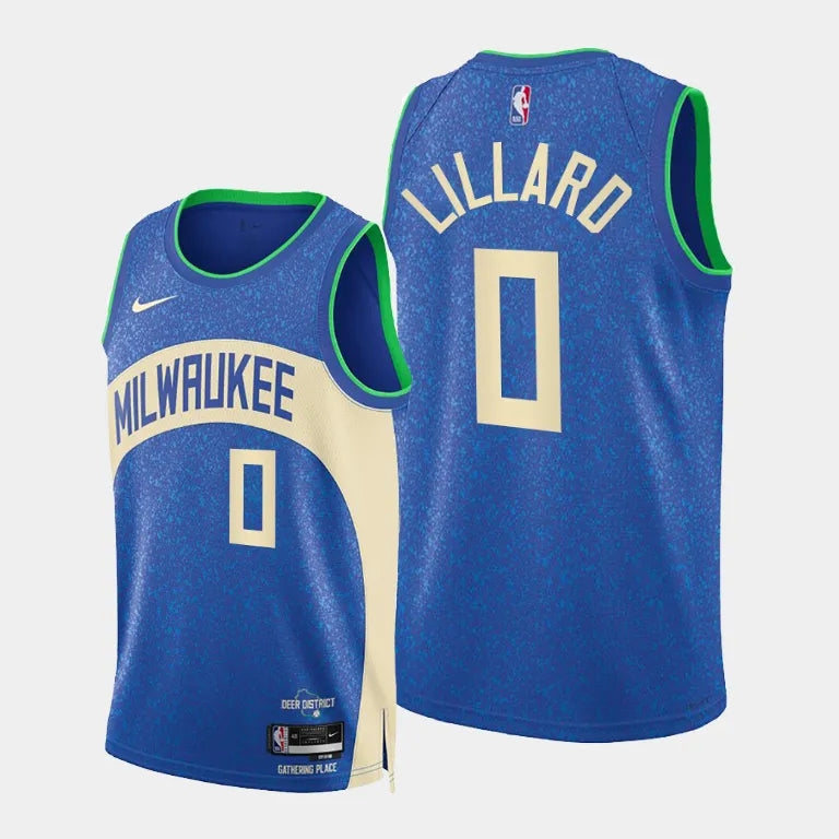 Regata Milwaukee Bucks Swingman City Edition 23/24 Azul Masculina