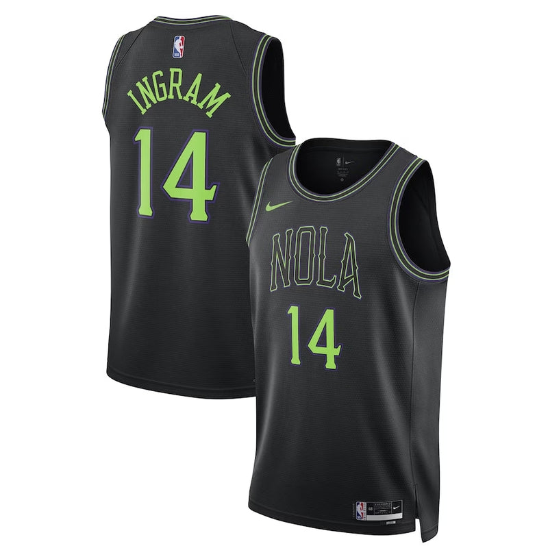 Regata New Orleans Pelicans Swingman City Edition 23/24 Preta Masculina