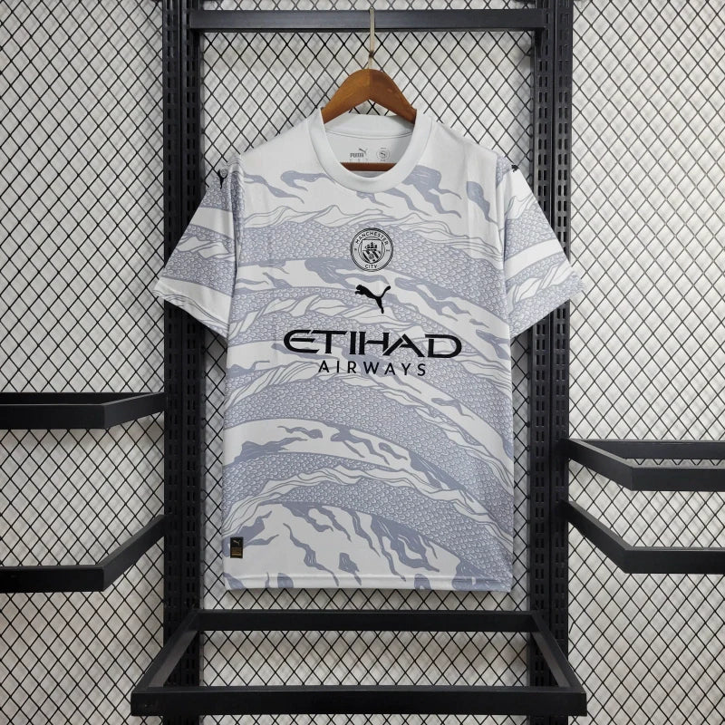 Camisa Manchester City Edição Especial Ano do Dragão 24/25 Branca Masculina