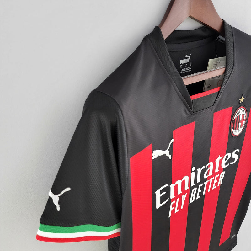 AC Milan Home 22/23 Red and Black Men's Shirt 