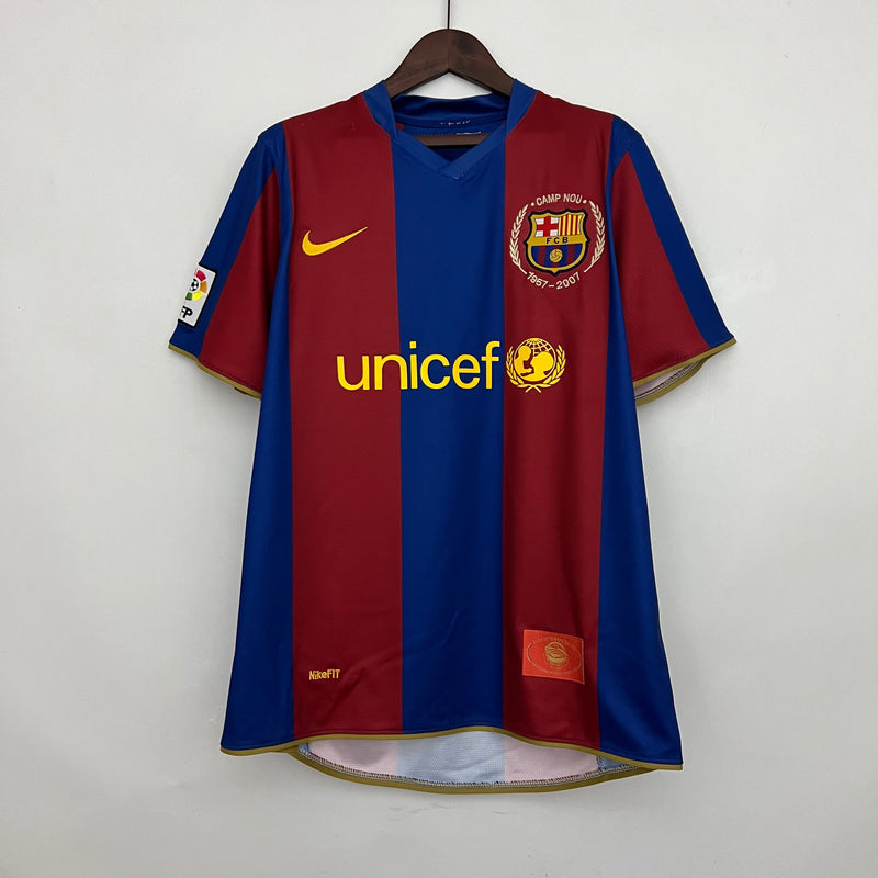 Barcelona Home 2007/2008 Retro Red/Blue Men's Shirt