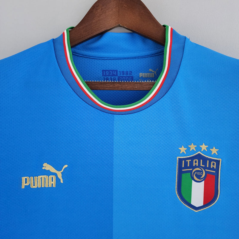 Men's Italy Home 22/23 Blue Shirt