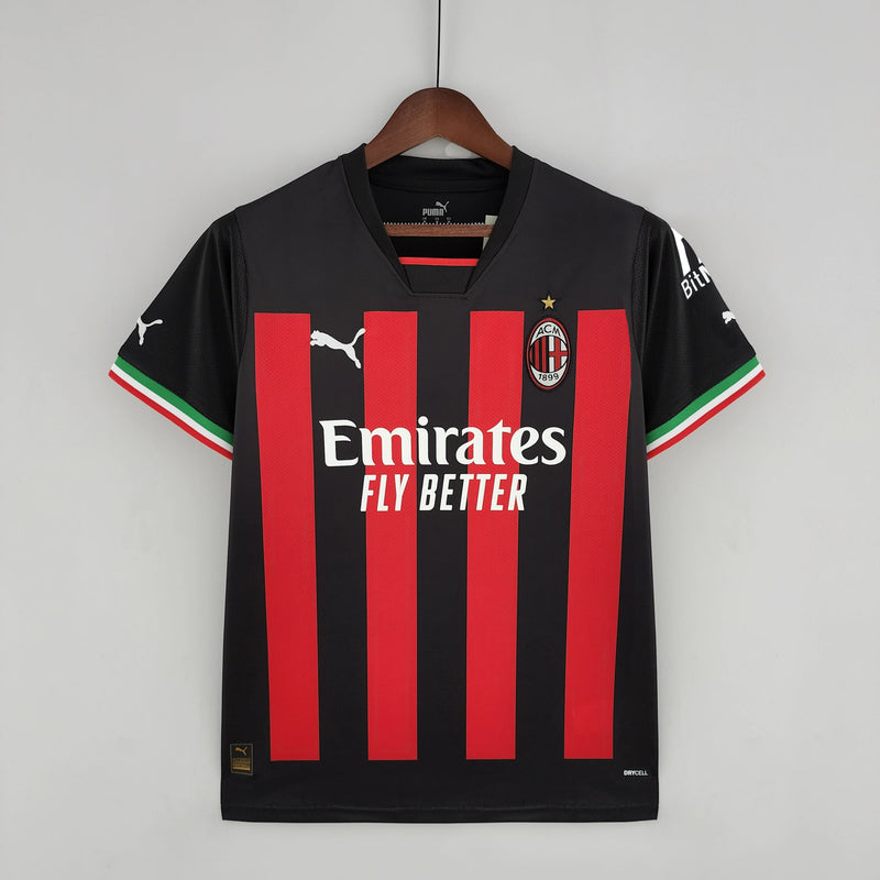 AC Milan Home 22/23 Red and Black Men's Shirt 