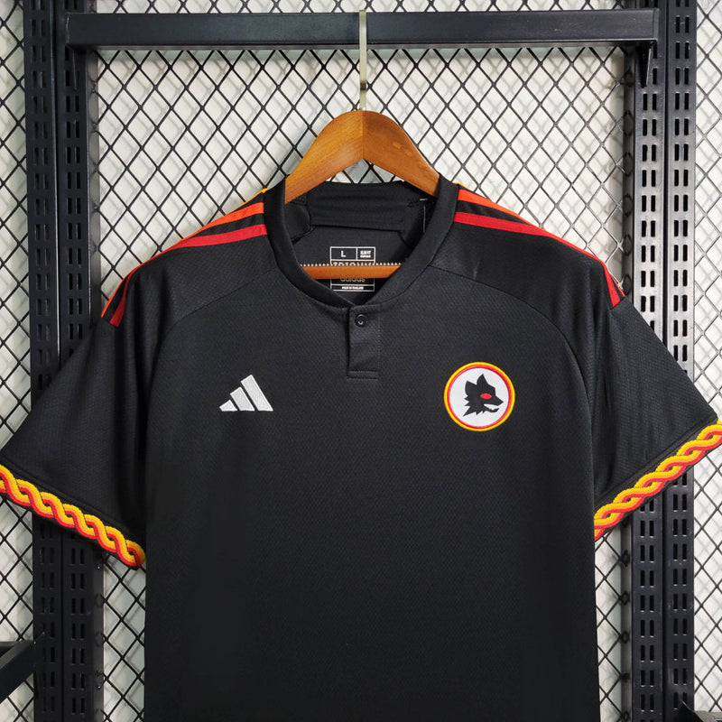 AS Roma III 23/24 Men's Black Shirt 