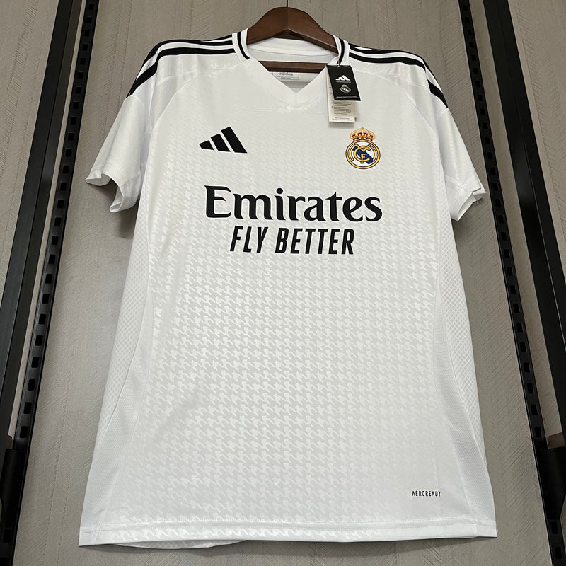 Camisa Adidas Real Madrid I 24/25 Masculina - Branco/Preto