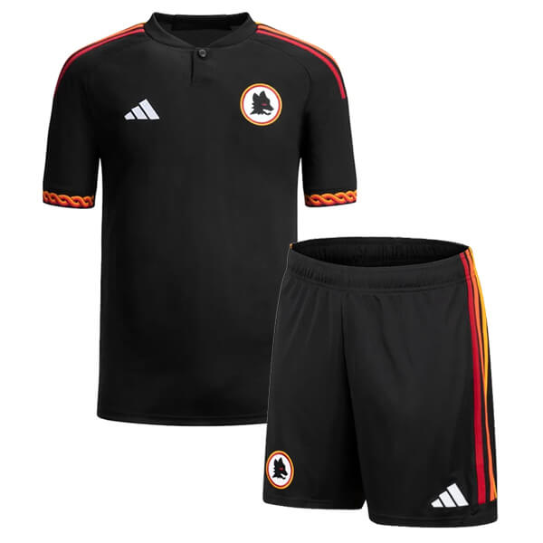 Conjunto Infantil AS Roma III 23/24 Preto