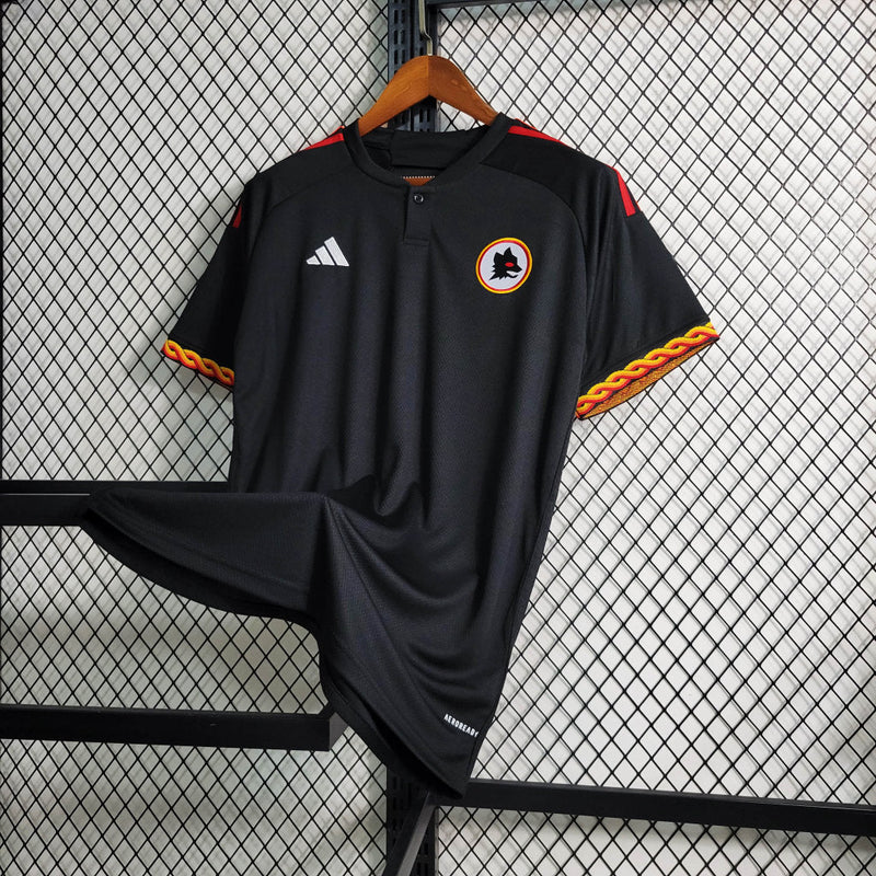 AS Roma III 23/24 Men's Black Shirt 