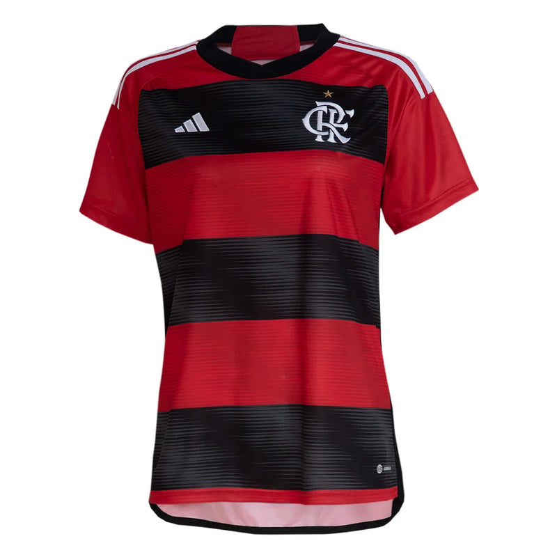 Camisa Flamengo I 23/24 Vermelha/Preta Feminina