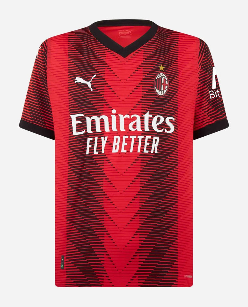 AC Milan Home 23/24 Red and Black Men's Shirt