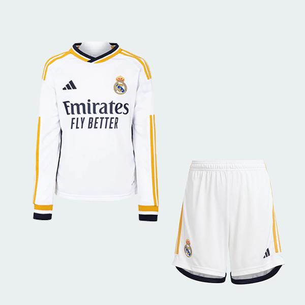 Real Madrid I 23/24 Long Sleeve Children's Set White