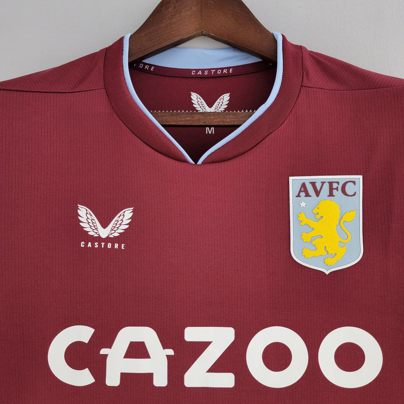 Camisa Aston Villa I 22/23 Vinho Masculina