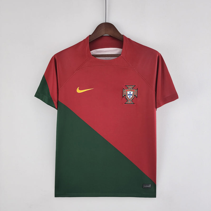 Portugal Seleção 1 World Cup 2022 Red and Green Men's Shirt