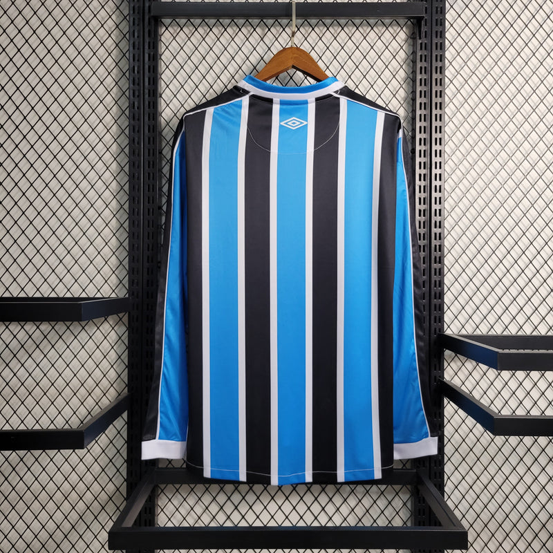 Grêmio I 23/24 Long Sleeve Blue and Black Men's Shirt