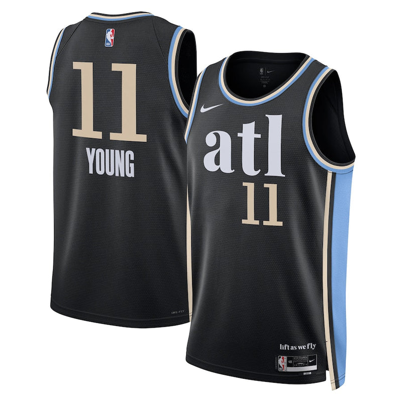 Regata Atlanta Hawks Swingman City Edition 23/24 Preta Masculina