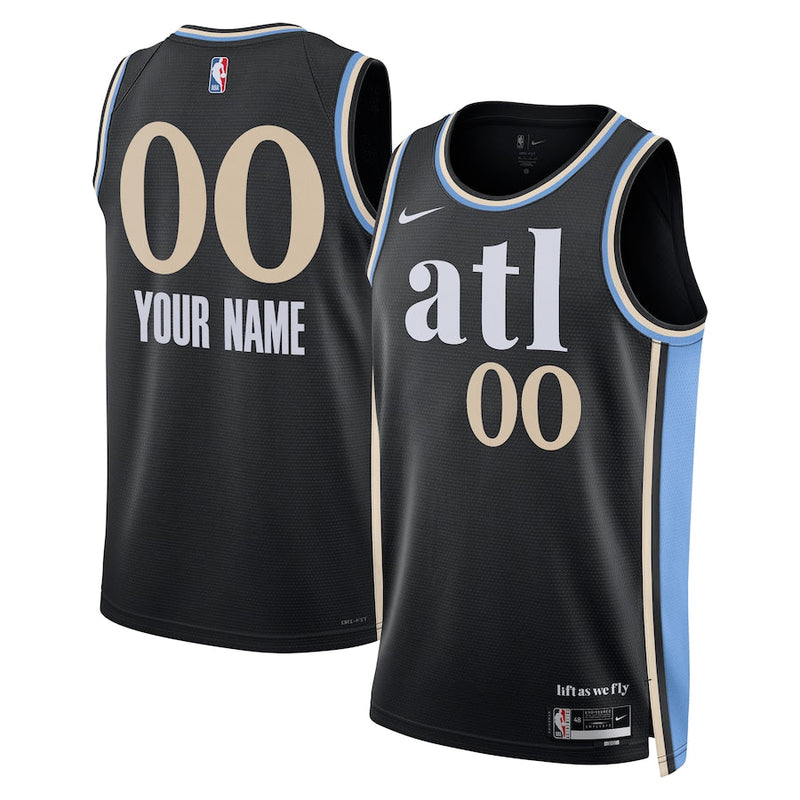 Regata Atlanta Hawks Swingman City Edition 23/24 Preta Masculina