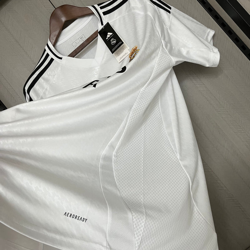 Camisa Adidas Real Madrid I 24/25 Masculina - Branco/Preto