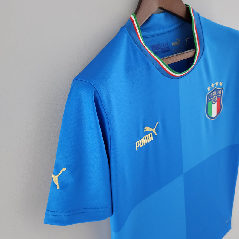 Men's Italy Home 22/23 Blue Shirt