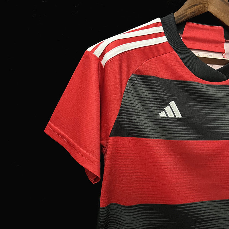 Camisa Flamengo I 23/24 Vermelha/Preta Feminina