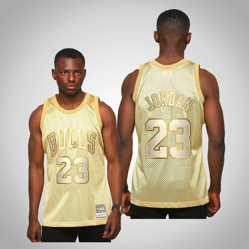 Chicago Bulls Midas Mitchell &amp; Ness Hardwood Classics 97/98 Men's Golden Tank Top