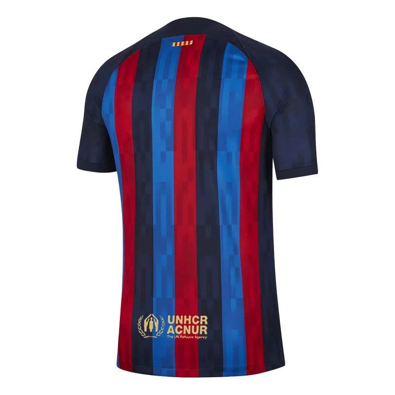 Camisa Barcelona Edição Especial Drake OVO 22/23 Vermelha e Azul Masculina