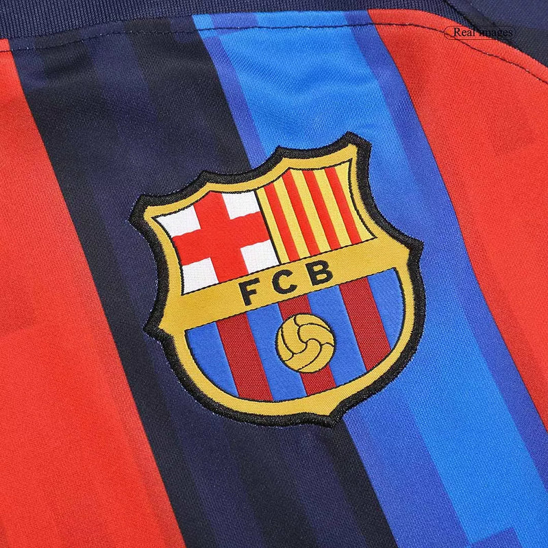 Camisa Barcelona Edição Especial Drake OVO 22/23 Vermelha e Azul Masculina