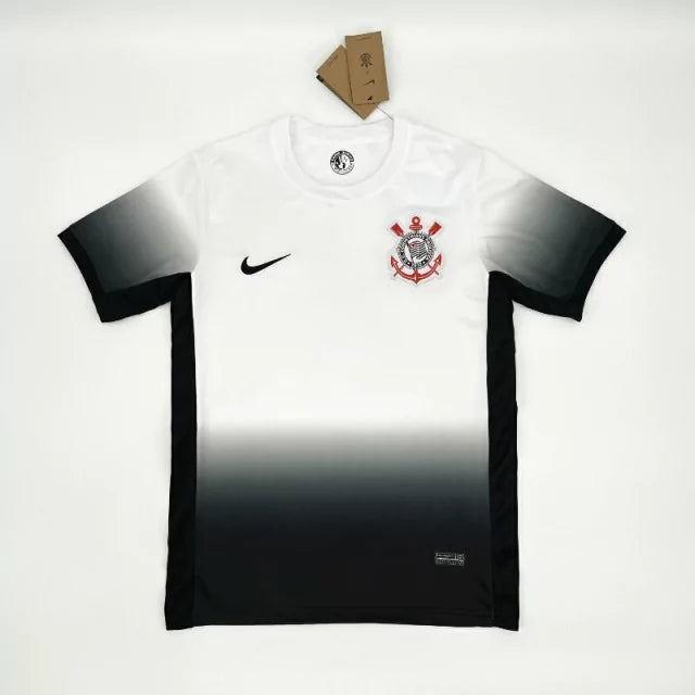 Camisa Corinthians I 2024/25 Torcedor Masculina - Branca e Preta - Memphis Depay