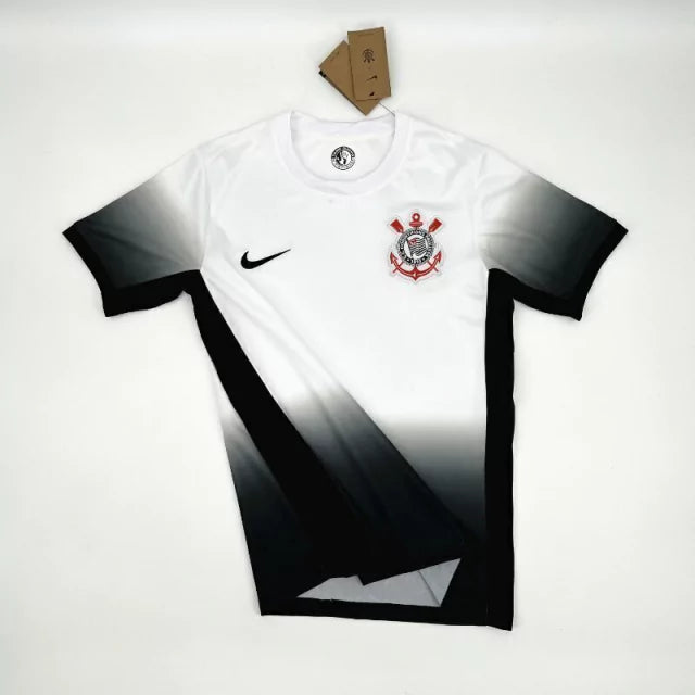 Camisa Corinthians I 2024/25 Torcedor Masculina - Branca e Preta - Memphis Depay