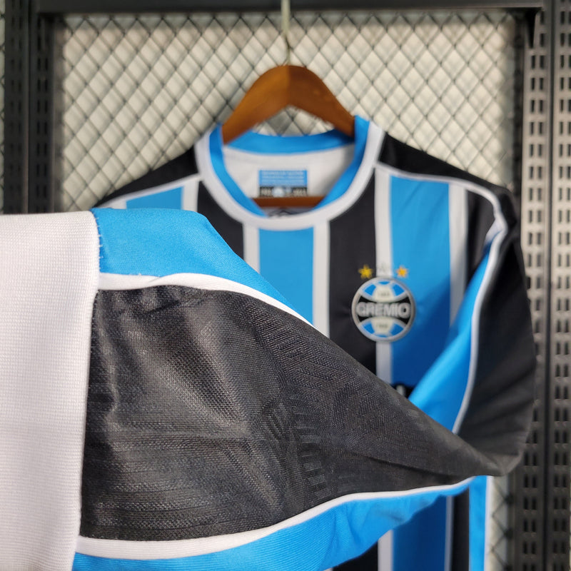 Grêmio I 23/24 Long Sleeve Blue and Black Men's Shirt