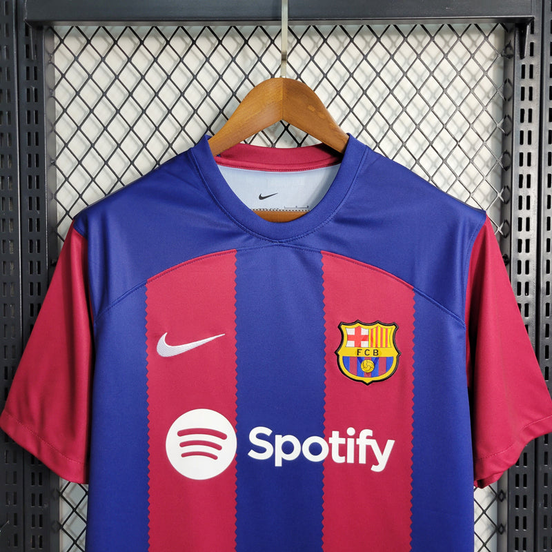 Barcelona Home 23/24 Red and Blue Men's Shirt