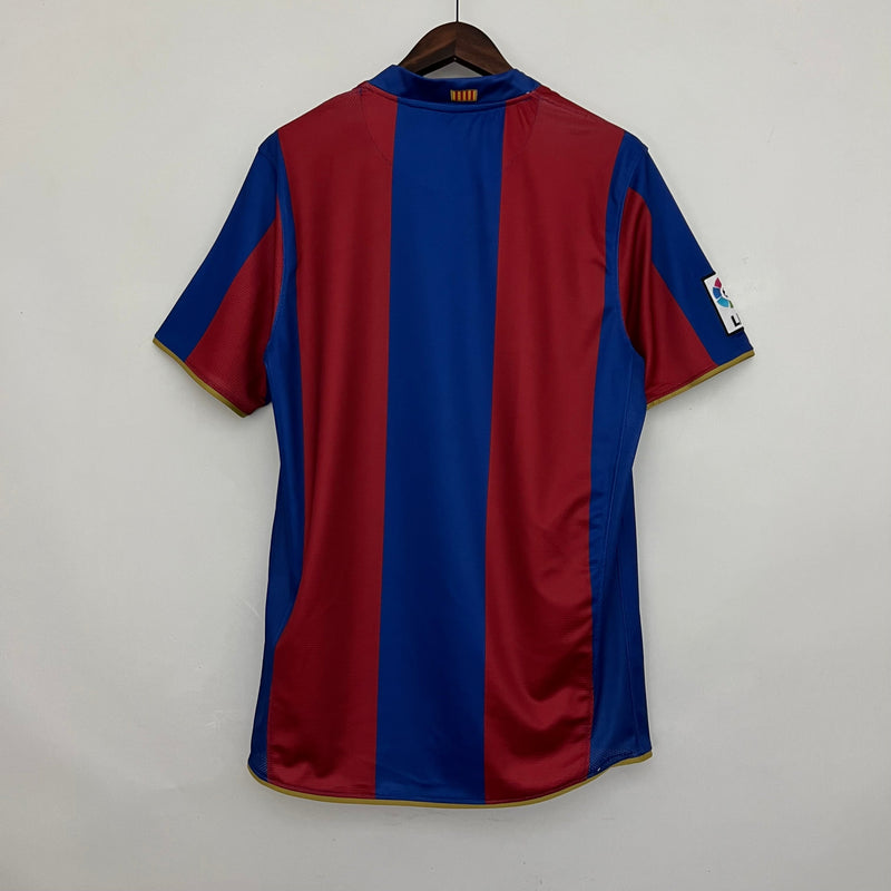 Barcelona Home 2007/2008 Retro Red/Blue Men's Shirt