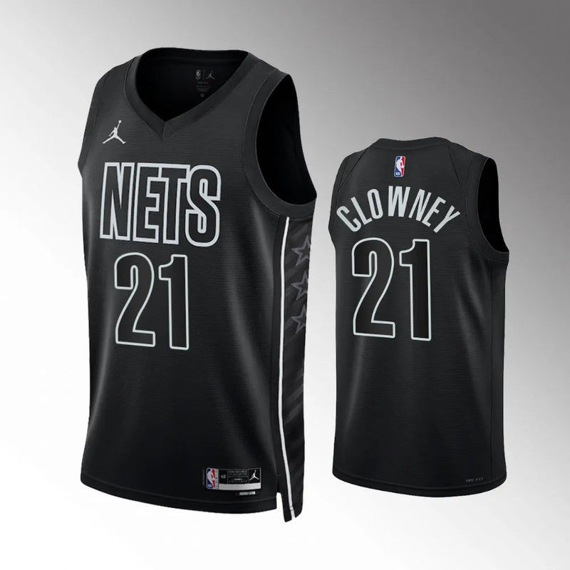 Regata Brooklyn Nets Swingman Statement Edition 23/24 Preta Masculina