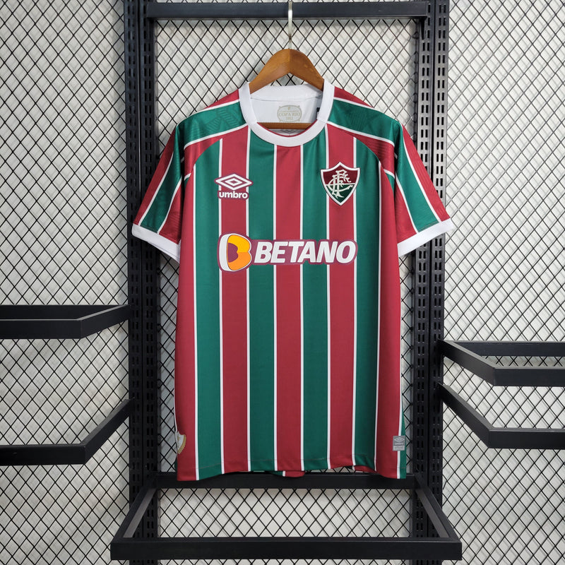 Men's Fluminense Home 23/24 Red and Green Shirt