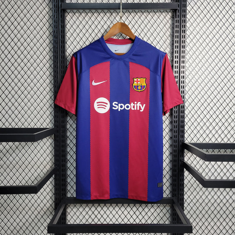 Barcelona Home 23/24 Red and Blue Men's Shirt