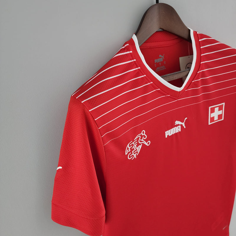 Men's Red 2022 World Cup 2022 Swiss National Team Shirt