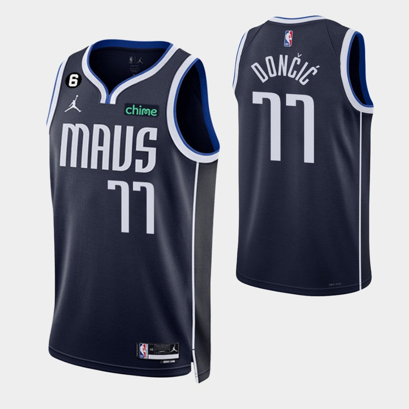 Dallas Mavericks Swingman Statement Edition 22/23 Men's Navy Blue Tank Top