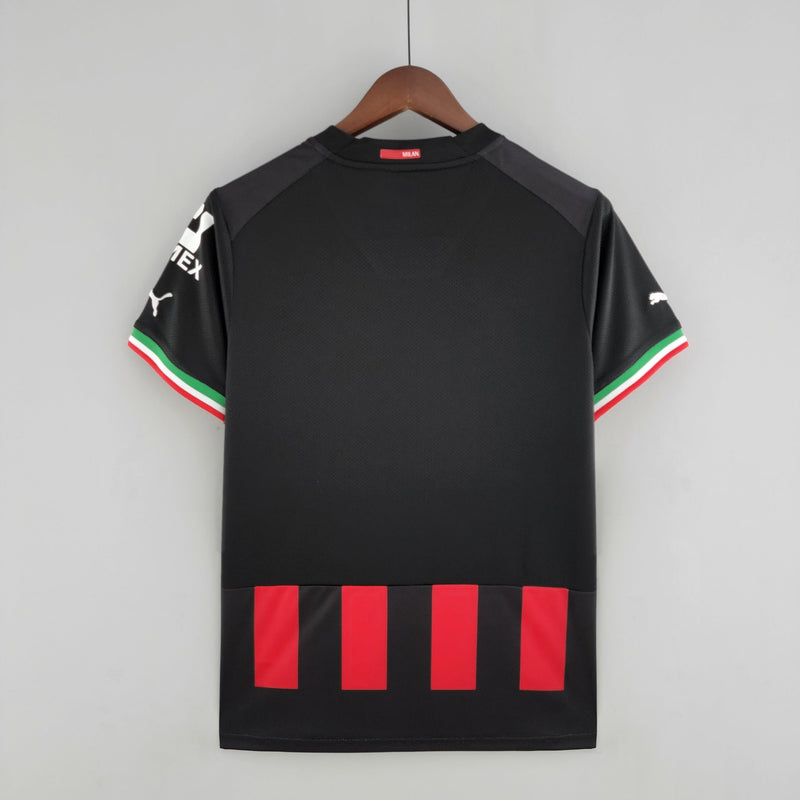 AC Milan Home 22/23 Red and Black Men's Shirt 