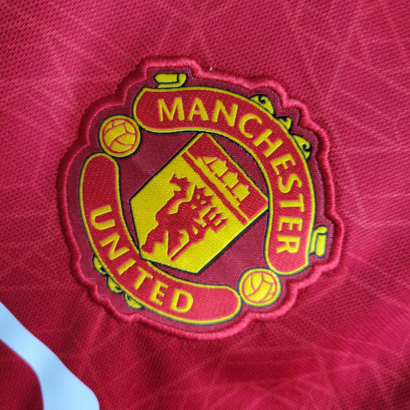 Manchester United Home 23/24 Long Sleeve Red Men's Shirt