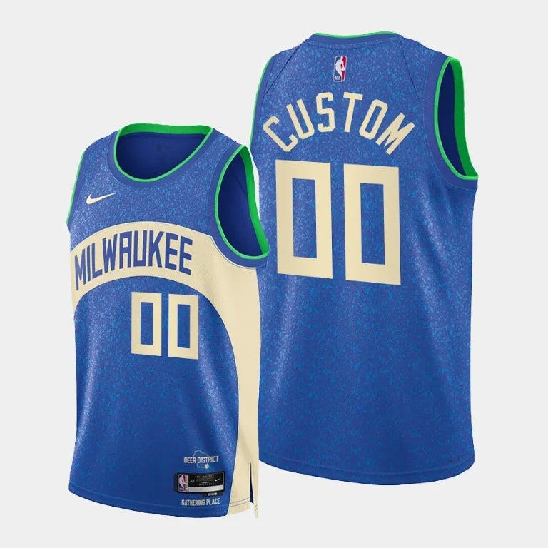 Regata Milwaukee Bucks Swingman City Edition 23/24 Azul Masculina