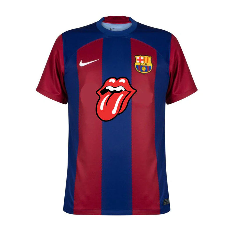 Barcelona I 23/24 Special Edition Rolling Stones Red and Blue Men's Shirt