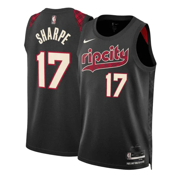 Regata Portland Trailblazers Swingman City Edition 23/24 Preta Masculina